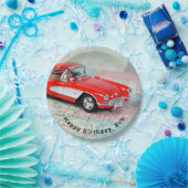 1957赤コルベット地図 ペーパープレート (パーティー)