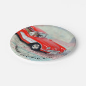 1957赤コルベット地図 ペーパープレート (アングル)