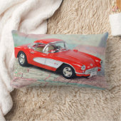 1957道路地図のコルベット ランバークッション (ブランケット)