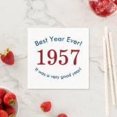 1957 ♥ 最高の年！60歳の誕生日ペーパーナプキン スタンダードカクテルナプキン (インサイチュ)