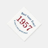 1957 ♥ 最高の年！60歳の誕生日ペーパーナプキン スタンダードカクテルナプキン (角)