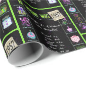 1957 誕生年 トリビア ラッピングペーパー (ロールコーナー)