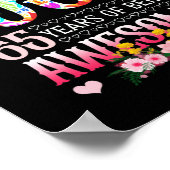 1957 65威厳がある年誕生日65年素晴らしフローラ ポスター (角)