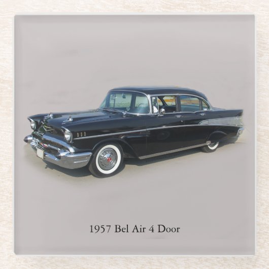 1957 Bel Air 4ドアガラスコースター ガラスコースター (正面)