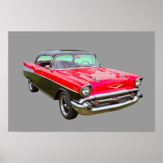 1957 Chevrolet Bel Air Classic Car ポスター (正面)