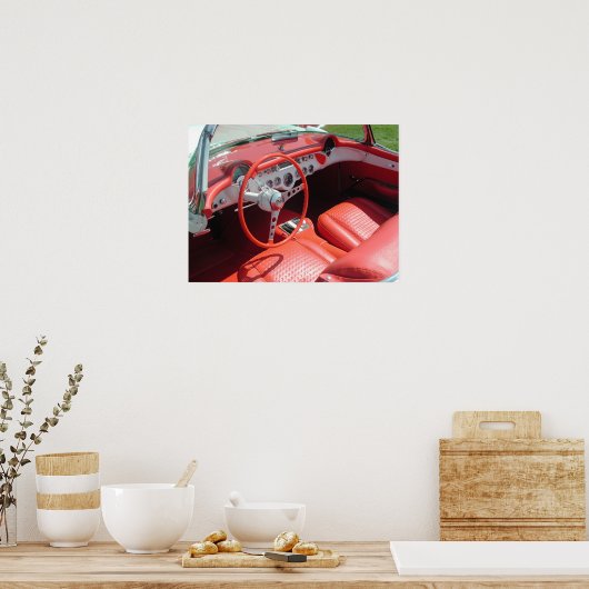 1957 Chevrolet Corvette ポスター (キッチン)