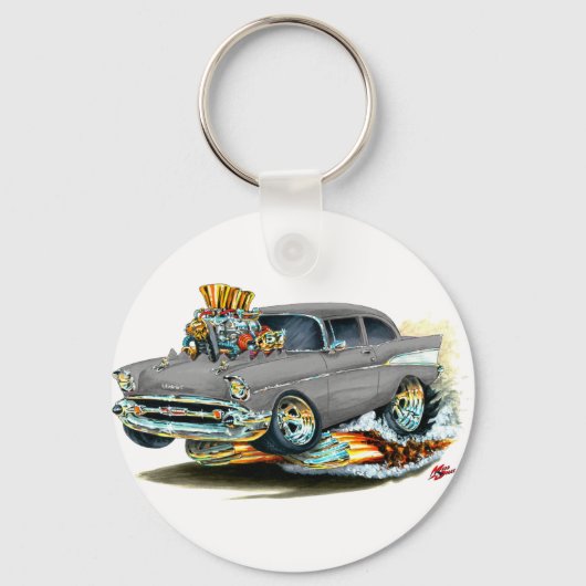 1957 Chevy 150-210グレーカー キーホルダー (正面)