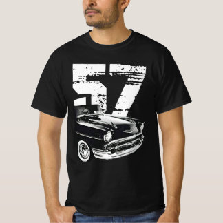 1957 Chevy Belエアフロントサイドビューシルエット Tシャツ