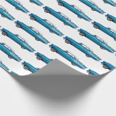 1957 Chevy Chevrolet Belエアクラシック自動車 ラッピングペーパー (角)