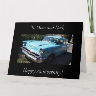 1957 Chevy Parents Anniversary Card カード