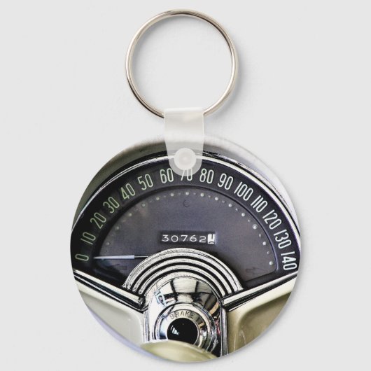 1957 Classic Sports Car Speedometer キーホルダー (正面)