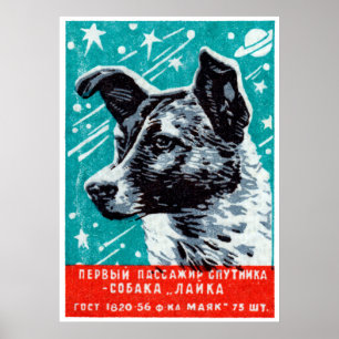 1957 Laika the Space Dog ポスター