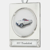 1957 Thunderbirdバナーオーナメント シルバープレートバナーオーナメント (左)