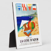 1957 Visitez La Cote D'Azur旅行ポスフランスのター フォトプラーク (側面)