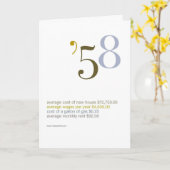 1958の誕生日のおもしろい事実 カード (黄色い花)