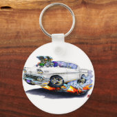 1958インパラホワイトカー キーホルダー (正面)