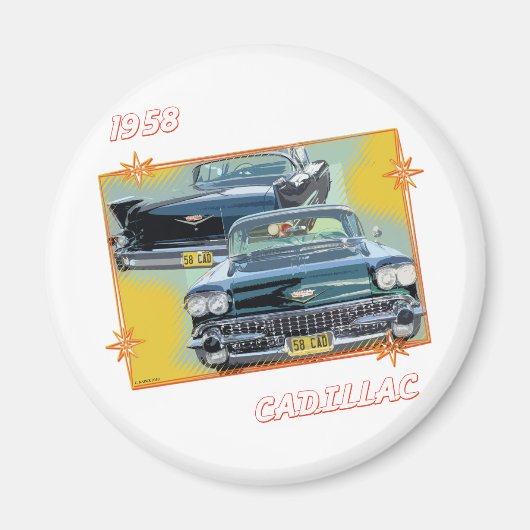 1958キャデラック3 マグネット (正面)
