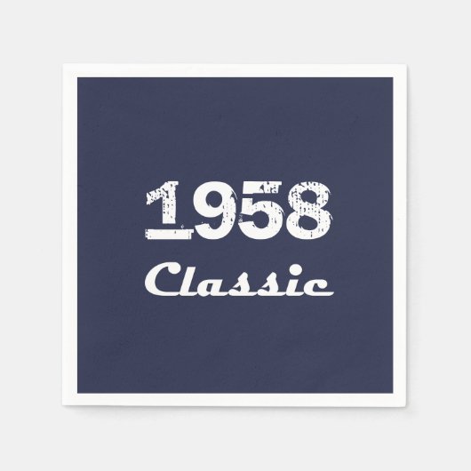 1958クラシック年60th Birthday Partyお祝い スタンダードカクテルナプキン (正面)