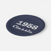 1958クラシック年60th Birthday Partyお祝い ペーパープレート (アングル)