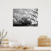 1958コルベットが燃え尽きる ポスター (キッチン)