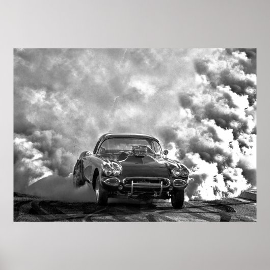 1958コルベットが燃え尽きる ポスター (正面)