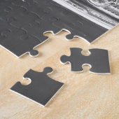 1958シェヴィイインパラブライトブルークラシック車 ジグソーパズル (側面)