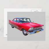 1958プリマスクラシックサボイアンティーク車 ポストカード (正面/裏面)