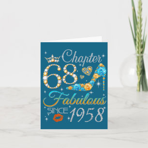 1958年から素晴らしい チャプター68 68歳の誕生日 女性 カード