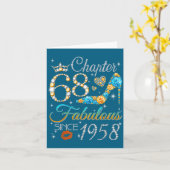 1958年から素晴らしい チャプター68 68歳の誕生日 女性 カード (黄色い花)