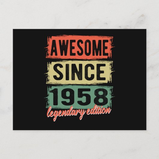 1958年から素晴らしい ポストカード (正面)