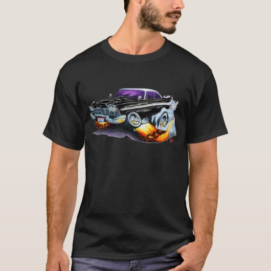 1958年のプリマスの激怒の黒車 Tシャツ (正面)
