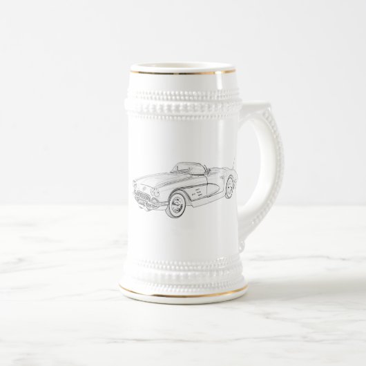 1958年のChevyコルベット ビールジョッキ (正面右)