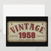 1958年ヴィンテージ限定版 オリジナルパーツ全て揃っています 招待状 (正面/裏面)