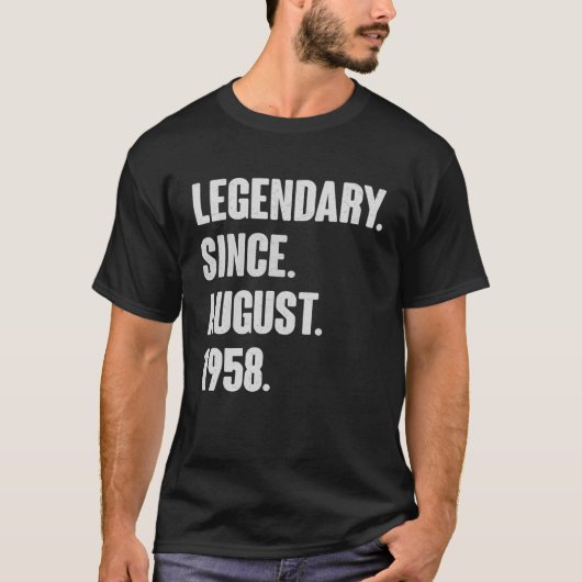 1958年以威厳がある来の伝説的な63年の誕生日ギフト Tシャツ (正面)