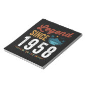 1958年伝説の生まれ誕生日お祝いレトロ ノートパッド (回転)
