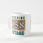 1958年生まれの誕生日お祝い コーヒーマグカップ (正面左)