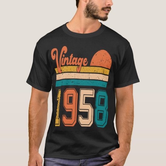 1958年誕生日ギフト 男の子 Tシャツ (正面)