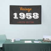 1958年限定 ヴィンテージ バナー - レトロ68周年 横断幕 (トレードショー)