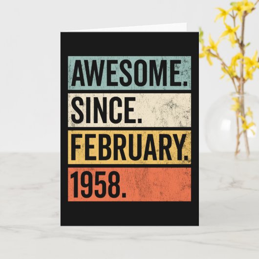 1958年2月生まれ 最高 カード (黄色い花)