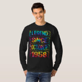 1958年64日誕生日ネクタイから10月64日 Tシャツ (正面フル)