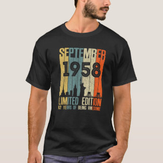 1958年9月T 62歳1958年誕生日ギフト Tシャツ