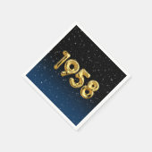 1958年 スターズの誕生日バルーン スタンダードカクテルナプキン (角)