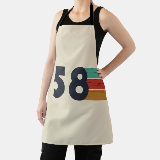 1958生まれ年のヴィンテージ誕生日 エプロン (インサイチュ)