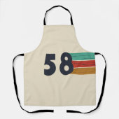 1958生まれ年のヴィンテージ誕生日 エプロン (正面)