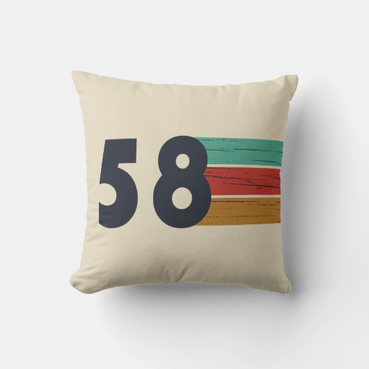 1958生まれ年のヴィンテージ誕生日 クッション (正面)