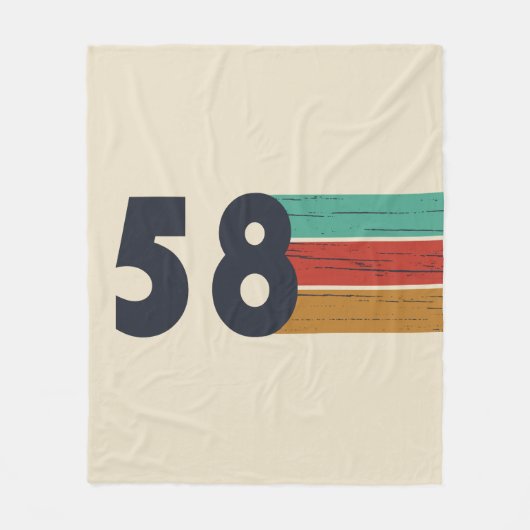 1958生まれ年のヴィンテージ誕生日 フリースブランケット (正面)