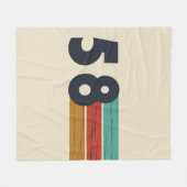 1958生まれ年のヴィンテージ誕生日 フリースブランケット (正面(横))