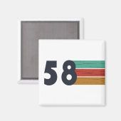 1958生まれ年のヴィンテージ誕生日 マグネット (正面/裏面)