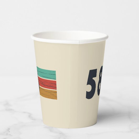 1958生まれ年のヴィンテージ誕生日 紙コップ (右)