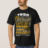 1958生まれ年の事実、1958年のレトロヴィンテージ、ハ Tシャツ (正面)